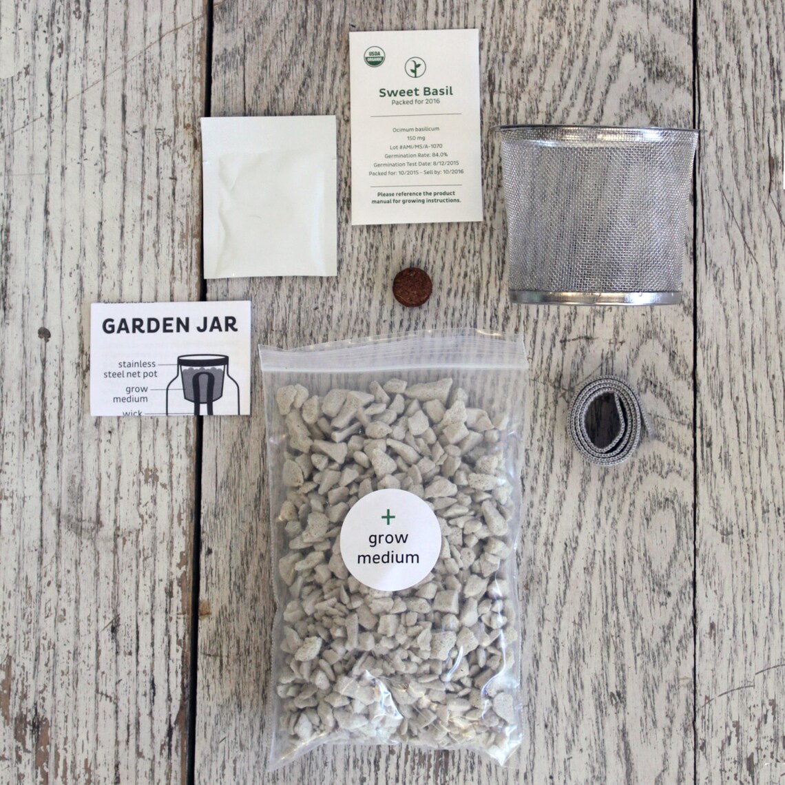 Mason Jar Herb Kit SelfWatering Planter for Growing Basil Etsy