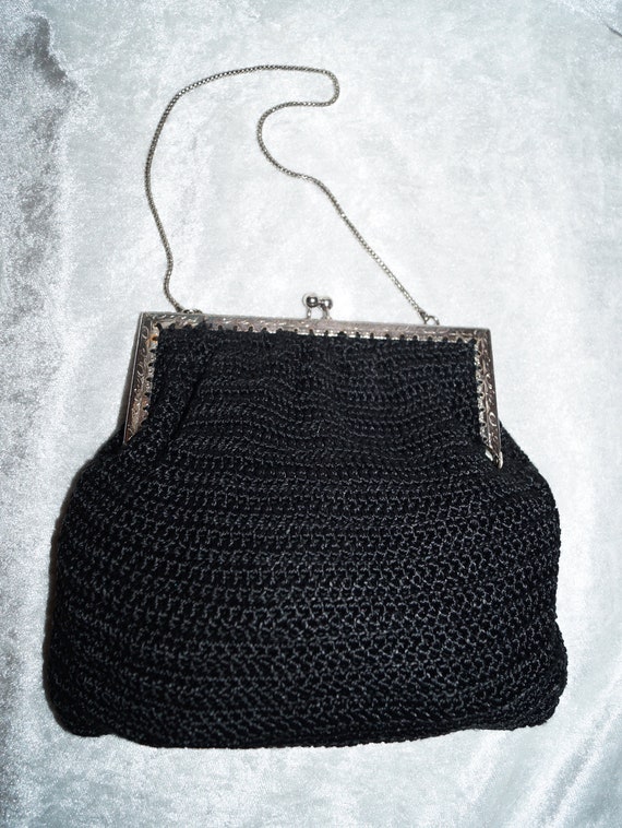 Cute 1960's Evening Bag Crochet Optic