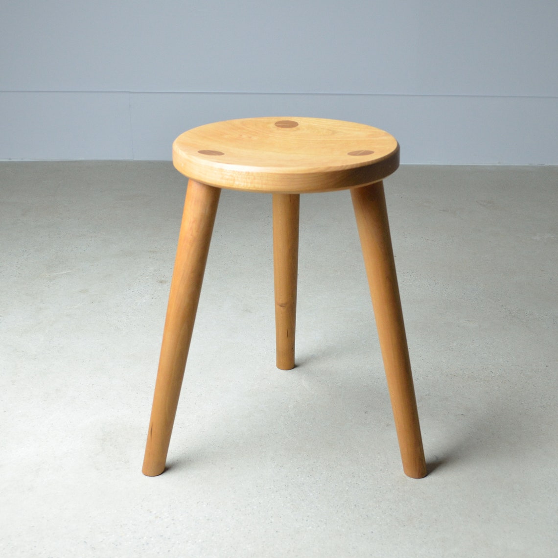 Three Legged Stool-cherry Wood | Etsy