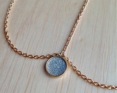 Gold hair chain, Glitter pendant, Hair accessory