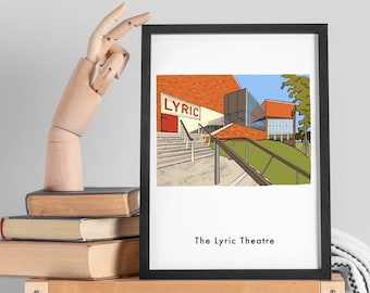 The Lyric Theatre, Belfast Art Print, Northern Ireland, Home Decor, Romantic Date, Anniversary Gift, Performing Arts,