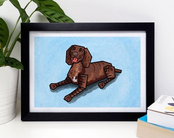 Custom Pet Portrait, Cartoon Dog Portrait, Quirky Dog Art, Dog Owner Gift, Animal Lover Gift, Housewarming Gift