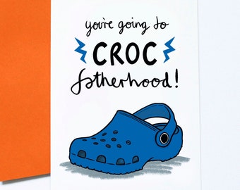 Dad To Be, Croc Daddy, First Father's Day, Rockstar Dad, Heartfelt Card, Father's Day Card, From The Bump