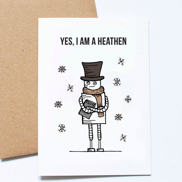 Funny Christmas Cards, Winter Solstice, Secular Holiday Cards, Non Religious