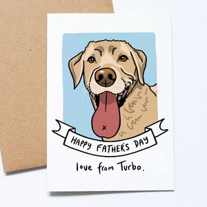 Personalised Labrador, Father's Day Card From Dog, Custom Name, Dog Dad, From Labrador