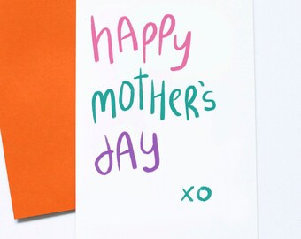 Personalised Mother's Day Card, From Little Girl, Cute Card For Mum, Happy Mother's Day, To Mummy From Daughter, Custom Name