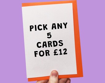 Pack of 5 Cards - Mix And Match