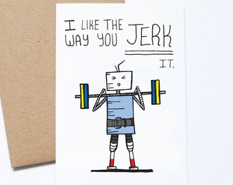 Clean and Jerk Crossfit Card Funny Greeting Card Exercise - Etsy