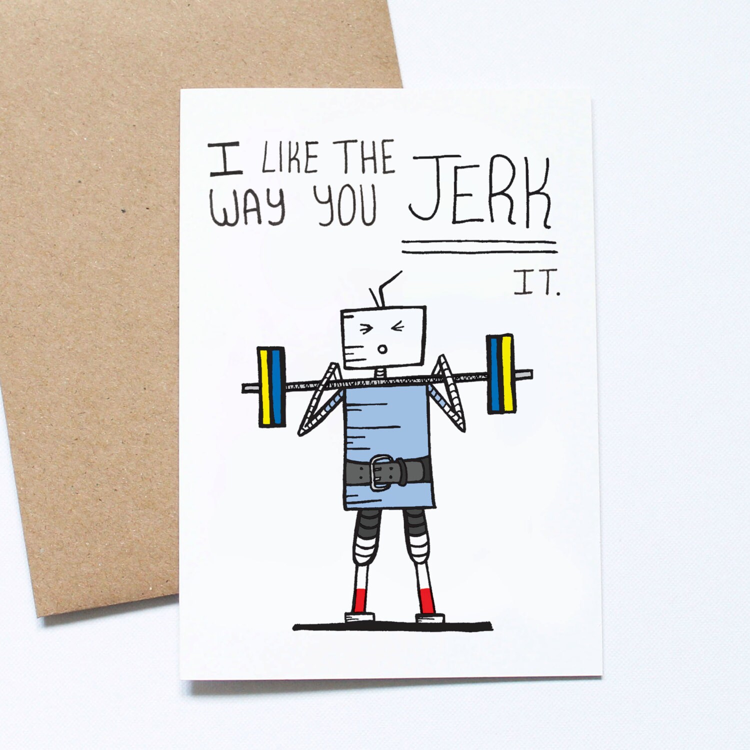 Clean and Jerk Crossfit Card Funny Greeting Card Exercise Etsy