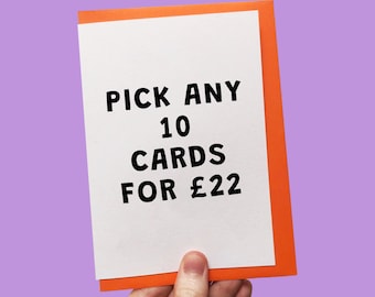 Pack of 10 Cards - Mix and Match