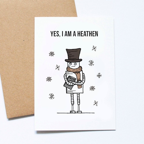 Funny Christmas Cards Winter Solstice Secular Holiday Cards Etsy