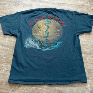 Vintage 1995 The New River Wildwasser Rafting Map T Shirt Single Stitch 90er Jahre