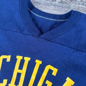 Vintage 70s/80s Michigan Wolverines Football Russell Athletic Jersey Knit T-Shirt Sz L/M image 7