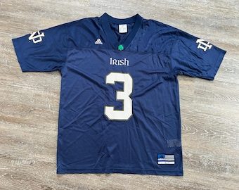 Adidas Joe Montana #3 Notre Dame Irish Football Jersey vtg 2000s Mesh large