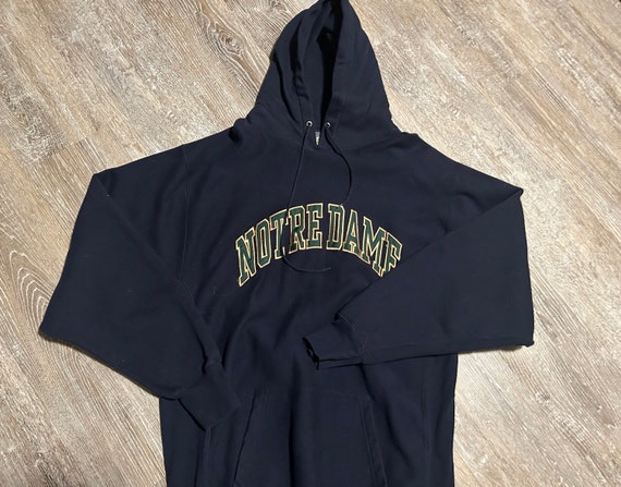 Vtg y2k 2000s Notre Dame Irish Sweatshirt steve &… - image 6