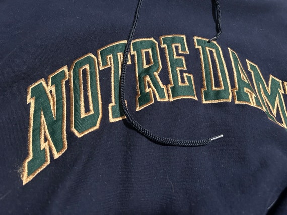 Vtg y2k 2000s Notre Dame Irish Sweatshirt steve &… - image 5