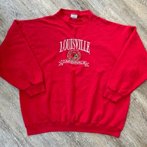 Vintage Louisville Cardinals Sweatshirt University Football Fan Shirt Gifts  Louisville Fans - Bluefink