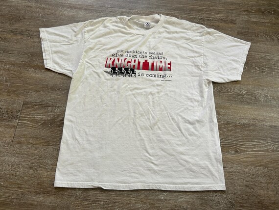 Vintage Indiana Hoosiers Basketball T Shirt IU Bobby Knight Time Coming Chair Kids to Bed