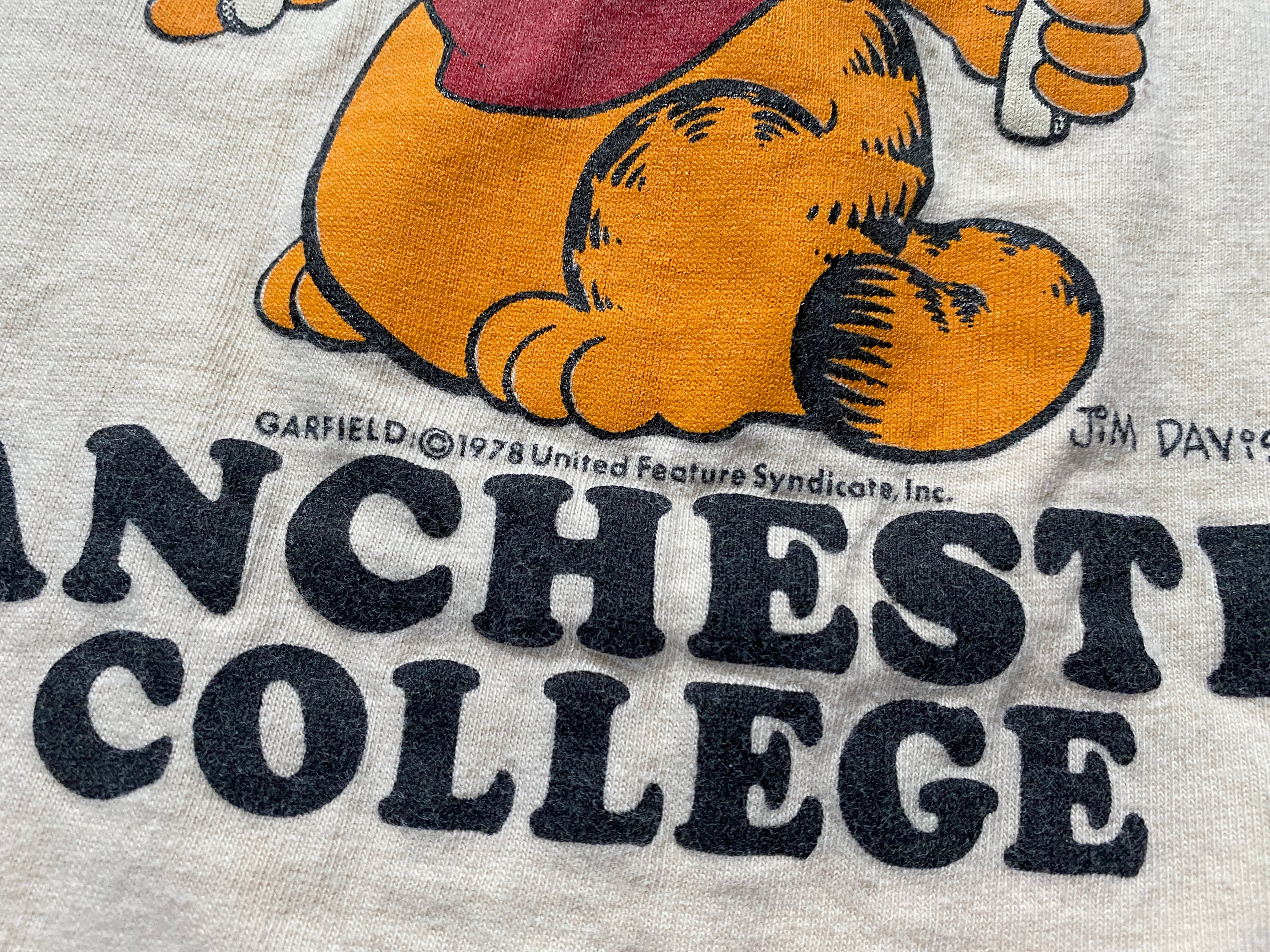 Vintage 80s Garfield T Stitch - S/M College Indiana Etsy Single Cartoon Manchester Shirt