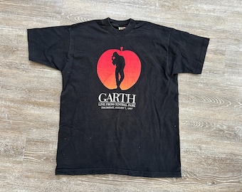 Vintage 1997 Live Central Park Garth Brooks Concert Tour T Shirt 90s HBO Single Stitch