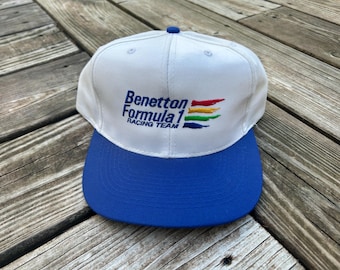 Vintage 80s Benetton Formula 1 Racing Team Cap Authentic Rare