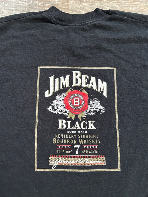 Vintage 90s Jim Beam bourbon Whiskey Black T Shirt