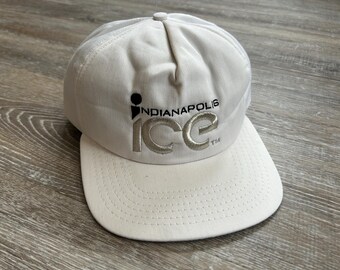 Vintage 90s Indianapolis Ice Minor League Hockey Hat IHL New Era SnapBack