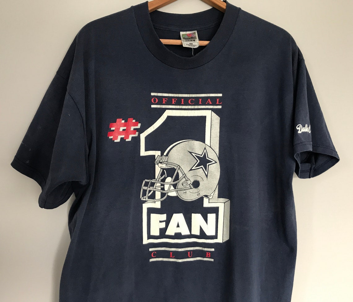Vintage 90s Dallas Cowboys 1 Fan Club T Shirt NFL Football XL | Etsy