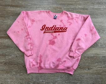 Vtg 90s Indiana Hoosiers Sweatshirt Champion Crewneck Embroidered Tie Dye Script