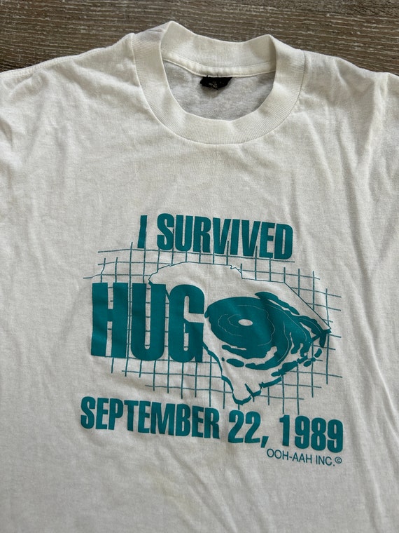 Vintage 1989 I survived Hurricane Hugo Florida sin