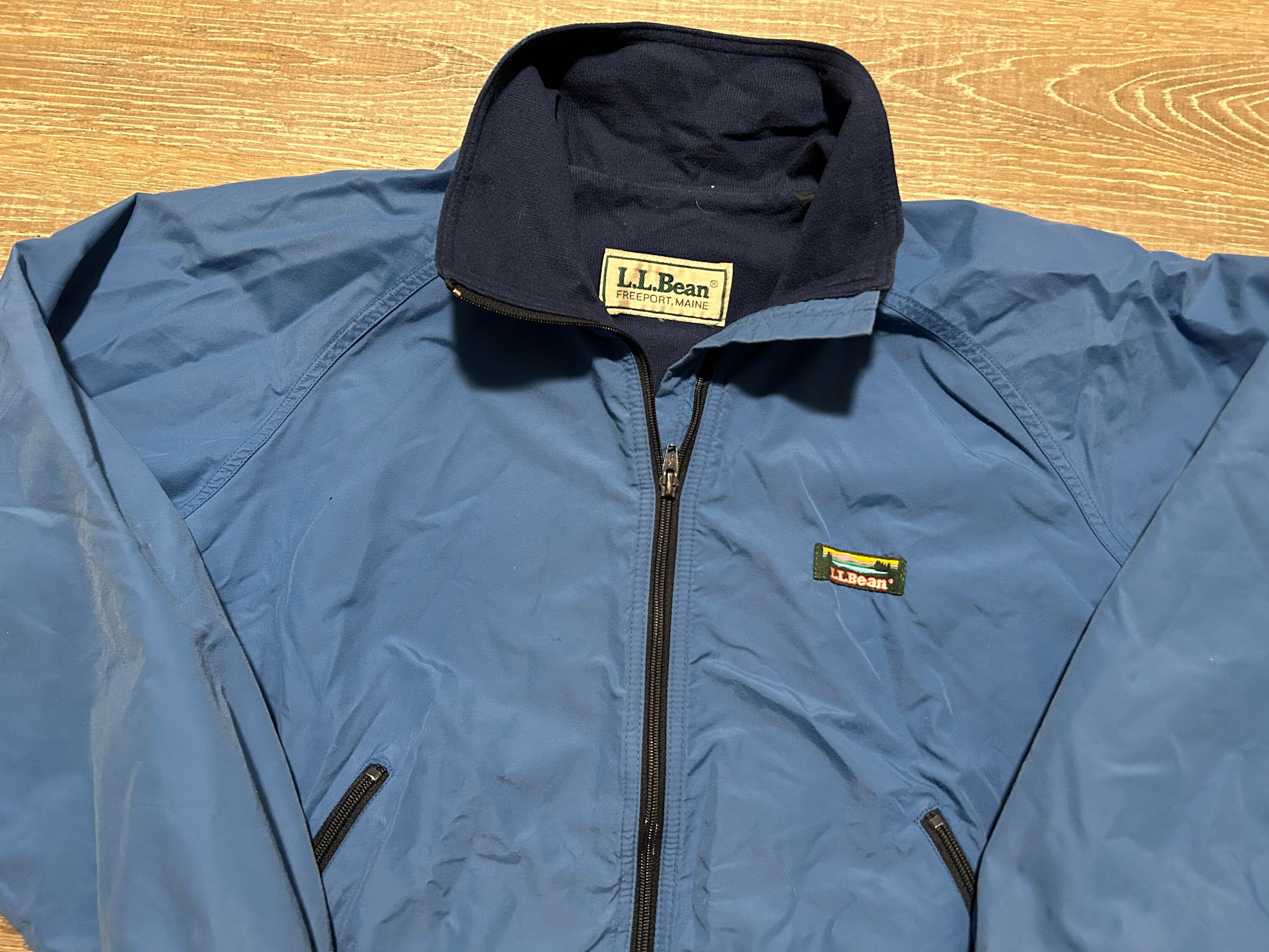 Vintage 80s LL Bean Bomber Jacket Windbreaker Lined Logo Vintage 80s LL Bean Bomber Jacket Windbreaker Lined Logo