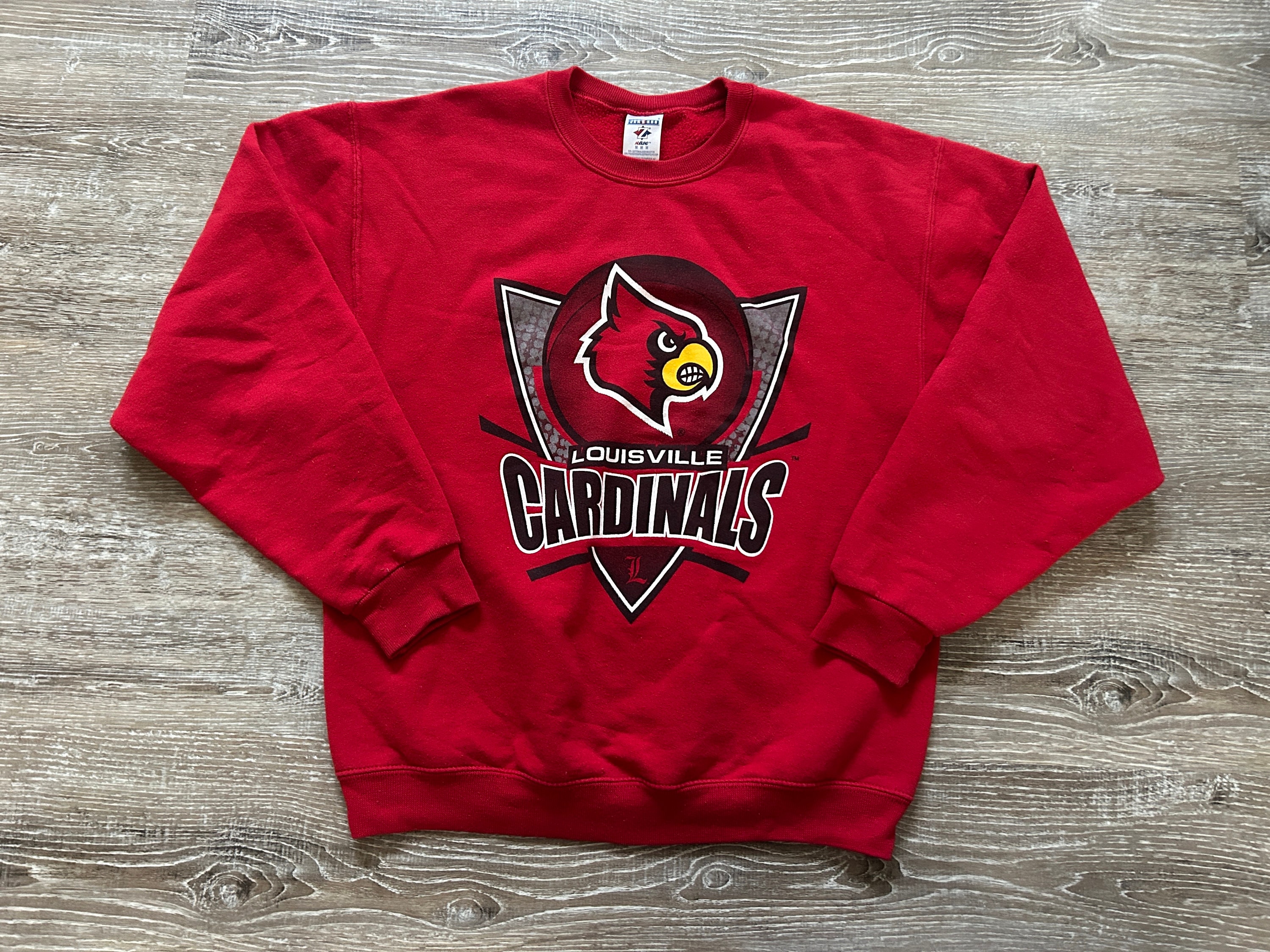 Vintage 90s Louisville Cardinals Sweatshirt Crewneck NCAA 