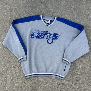 Vintage 90s Indianapolis colts Sweatshirt Lee Sport Embroidered Pullover NFL Large