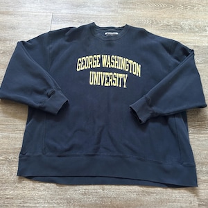 Vtg 90s George Washington University Crewneck Sweatshirt Colonials Champion 2XL