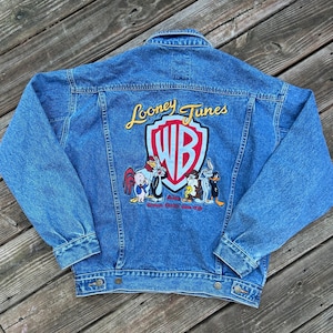 Warner Brothers Denim Jean Jacket - Etsy