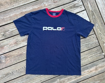 Vintage 90s Polo USA Ralph Lauren Climb T Shirt Rock Climb