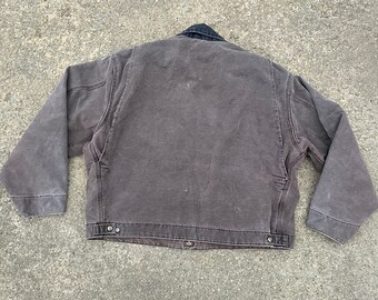 Vintage 90s Carhartt J97 Cht Detroit Brown Duck Canvas Jacket
