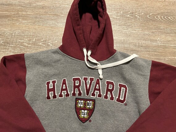 Vtg 2000s Harvard University Hoodie Sweatshirt Cr… - image 5