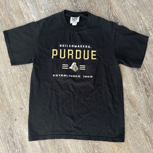 Vintage 90s Purdue Boilermakers T shirt Embroidered Logo University LEE SPORT