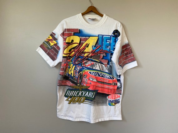 Vintage 90s Jeff Gordon T-Shirt Brickyard 400 ALL
