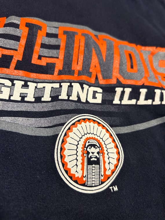 Vintage Illinois University Illini Crewneck Sweat… - image 4