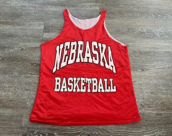Vtg 90s Nebraska Cornhuskers basketball Jersey  Reversible Practice Mesh Dodger S/M