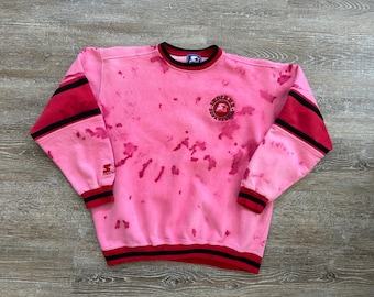 Vtg 90s Indiana Hoosiers Sweatshirt STARTER IU Basketball Crewneck Embroidered Tie Dye