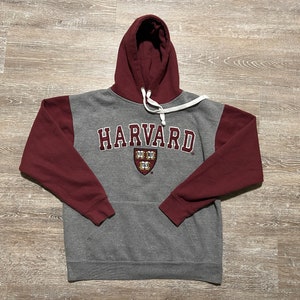 Vtg 2000s Harvard University Hoodie Sweatshirt Crimson Ivy League embroidered