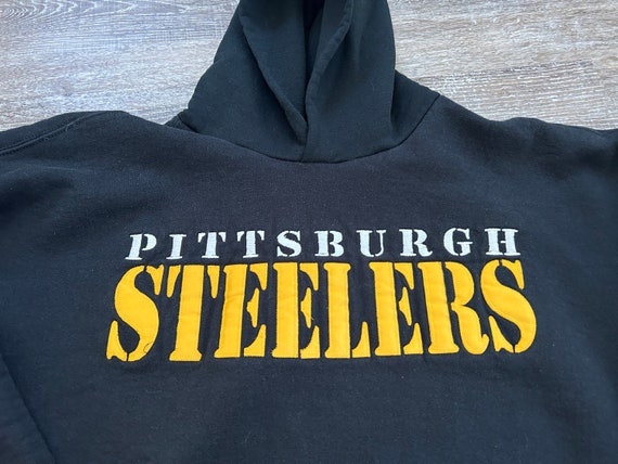 Vtg 90s Pittsburgh Steelers Russell Athletic hood… - image 3
