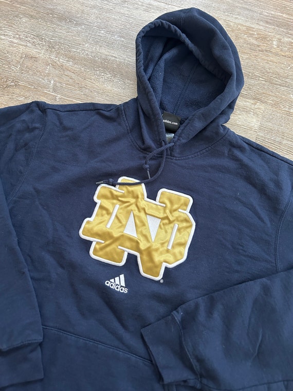 Vtg 2000s Notre Dame Hoodie Sweatshirt Embroidered Irish Football Y2k Adidas Etsy UK