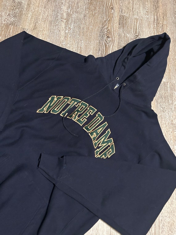 Vtg y2k 2000s Notre Dame Irish Sweatshirt steve &… - image 4