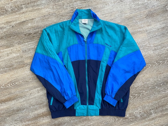 Vintage 80s USA Adidas Full Zip Windbreaker Jacket Trefoil Vintage 80s USA Adidas Full Zip Windbreaker Jacket Trefoil