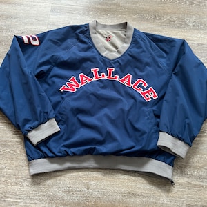 Vtg 2000s Rusty Wallace nascar Racing Reversible Pullover Windbreaker Miller Lite