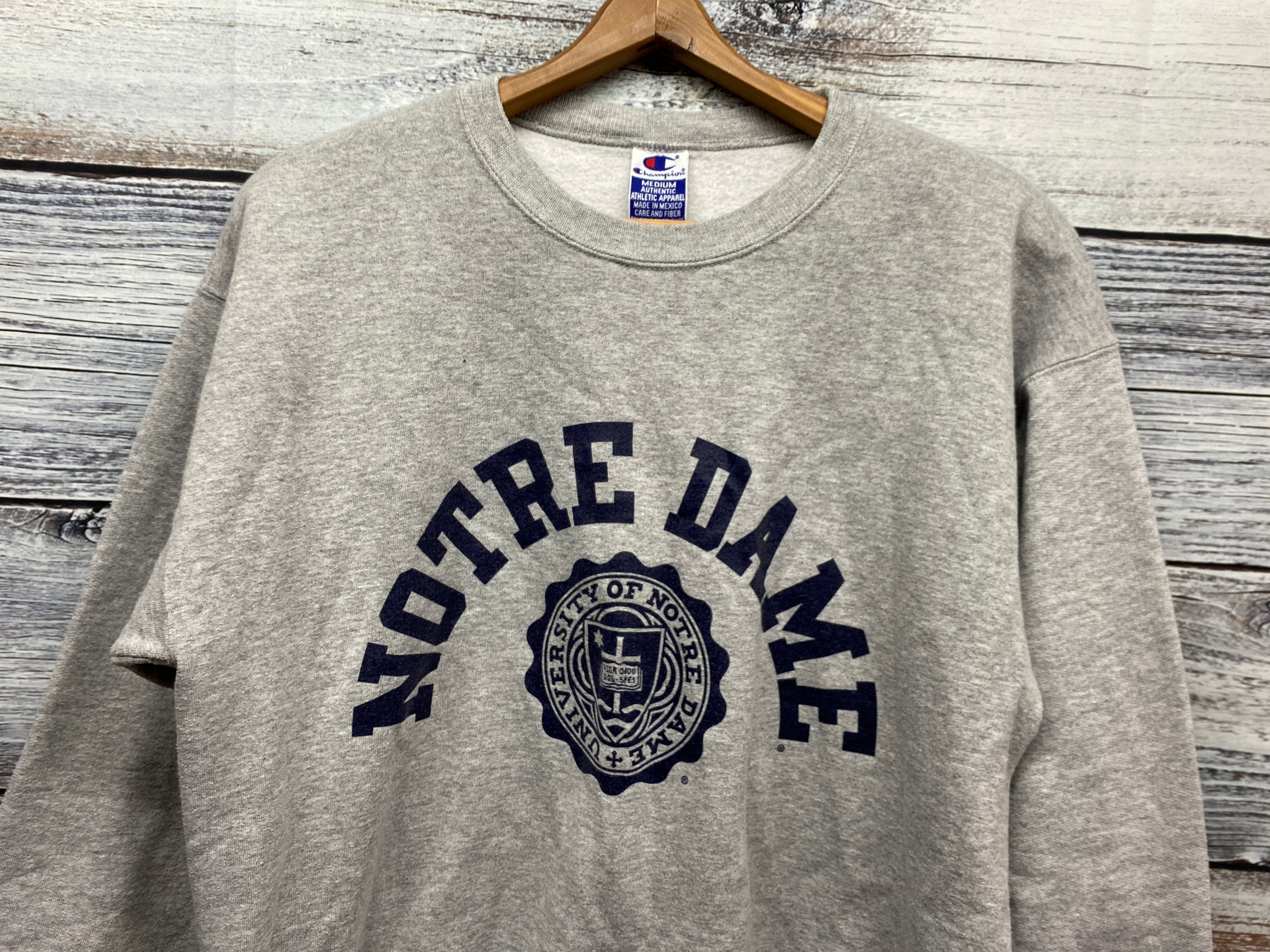 Vintage 90s Notre Dame Crewneck Sweatshirt Champion Football | Etsy
